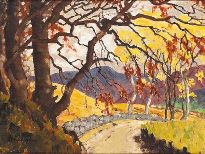 MOUNTAIN ROAD, AUTUMN by Mabel Young RHA (1889-1974) at Whyte's Auctions