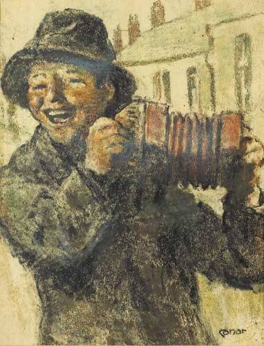 A TUNE ON THE CONCERTINA by William Conor sold for 37,000 at Whyte's Auctions