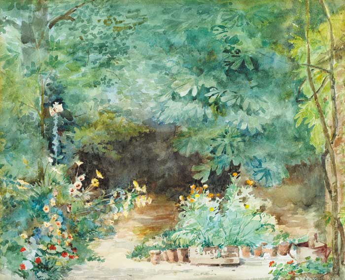THE GARDEN AT BEDFORD SQUARE by Elizabeth ('Lolly') Corbet Yeats sold for 3,200 at Whyte's Auctions