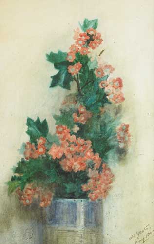 STILL LIFE OF FLOWERS, MAY 1895 by Susan Mary ('Lily') Yeats sold for 2,000 at Whyte's Auctions