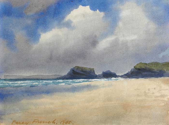 VIEW ALONG A STRAND, POSSIBLY BUNDORAN, 1905 by William Percy French (1854-1920) at Whyte's Auctions