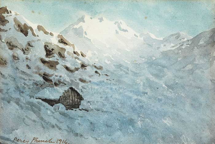 AN ALPINE LOG CABIN, 1914 by William Percy French (1854-1920) at Whyte's Auctions