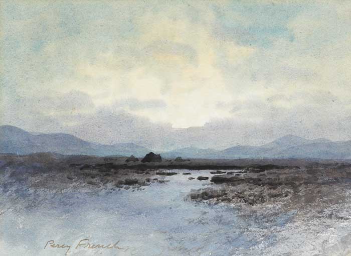 A BOGLAND LAKE, DONEGAL by William Percy French (1854-1920) at Whyte's Auctions