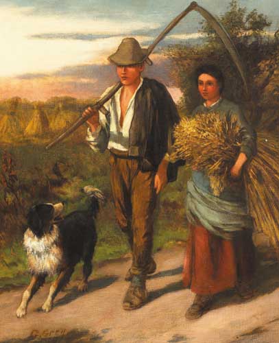 A GOLDEN HARVEST, 1903 by Gregor Grey sold for �5,000 at Whyte's Auctions