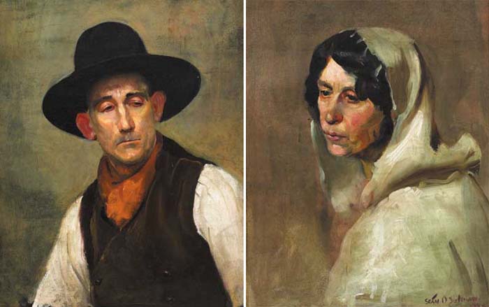 MAN AND WOMAN OF THE WEST, 1929 (A PAIR) by Sen O'Sullivan sold for 65,000 at Whyte's Auctions
