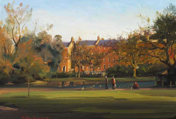 ST STEPHEN'S GREEN, SPRING, 1989 by Niccolo d'Ardia Caracciolo RHA (1941-1989) at Whyte's Auctions