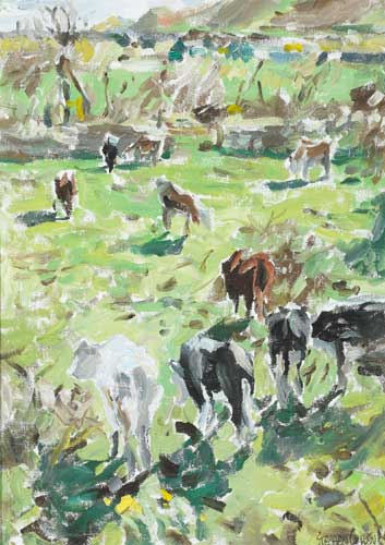 CATTLE IN SUNLIGHT, 1986 by Stephen Cullen (b.1959) at Whyte's Auctions