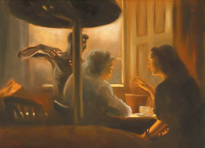 TEA ROOMS, ROYAL COLLEGE OF ART, BELFAST by Ken Hamilton (b.1956) at Whyte's Auctions