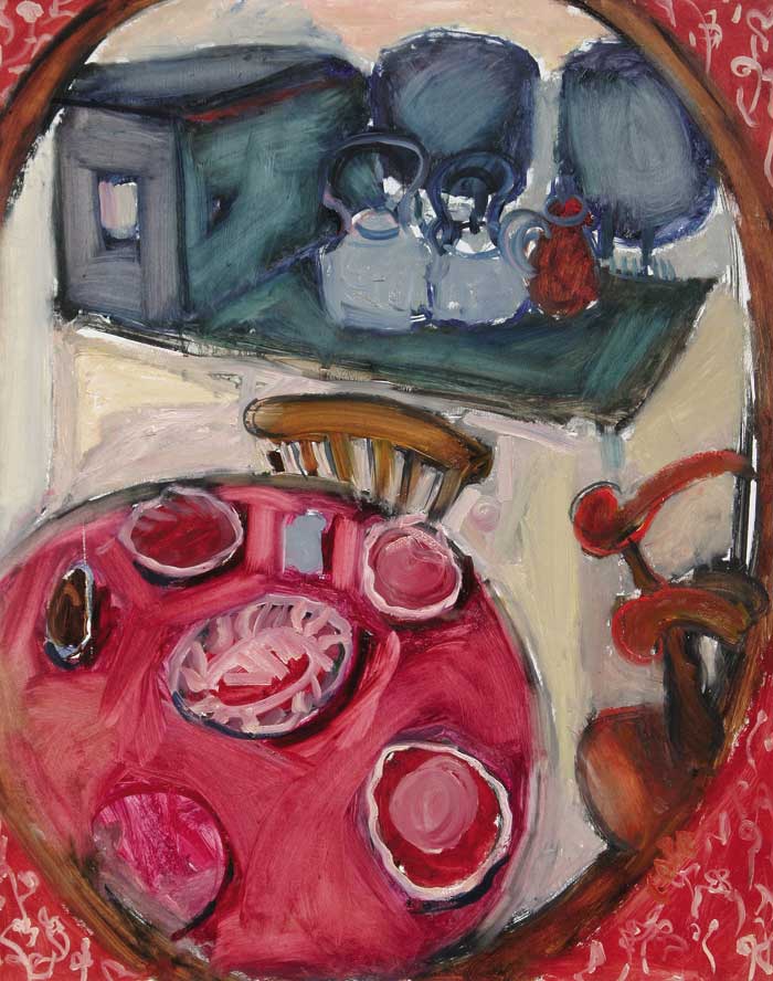 KITCHEN TABLEIN THE MIRROR by Elizabeth Cope (b.1952) at Whyte's Auctions