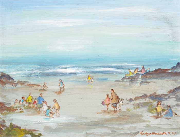 FIGURES ON A BEACH by Gladys Maccabe MBE HRUA ROI FRSA (1918-2018) at Whyte's Auctions