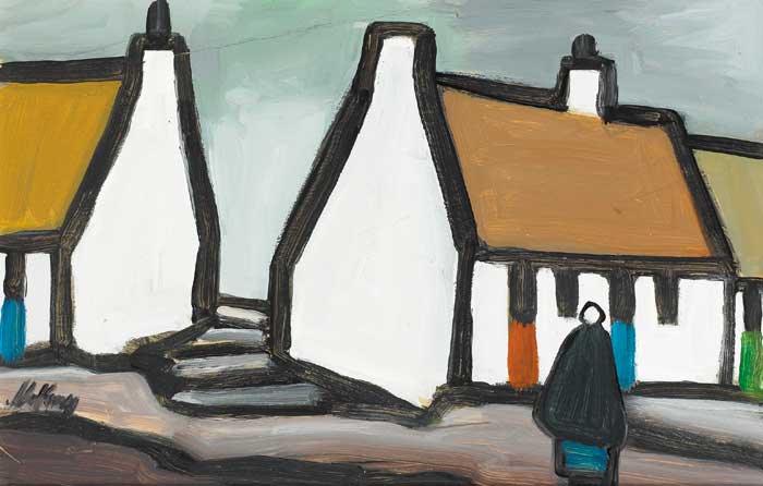 COTTAGES AND SHAWLIE by Markey Robinson (1918-1999) at Whyte's Auctions