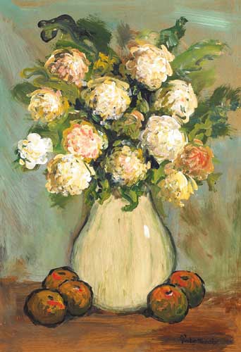 CHRYSANTHEMUM AND FRUIT by Gladys Maccabe MBE HRUA ROI FRSA (1918-2018) at Whyte's Auctions
