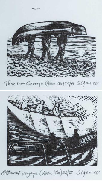 THREE MAN CURRACH, ARAN ISLES and ETHEREAL VOYAGE, 2008 (A PAIR) by Joseph Sloan (b.1940) at Whyte's Auctions