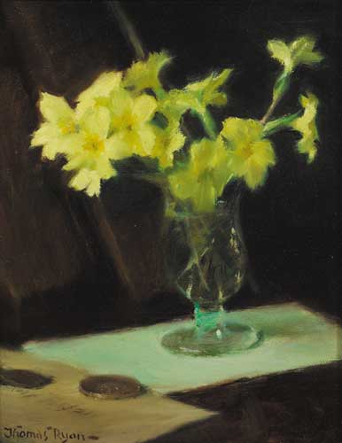 PRIMROSES, 1986 by Thomas Ryan PPRHA (b.1929) at Whyte's Auctions