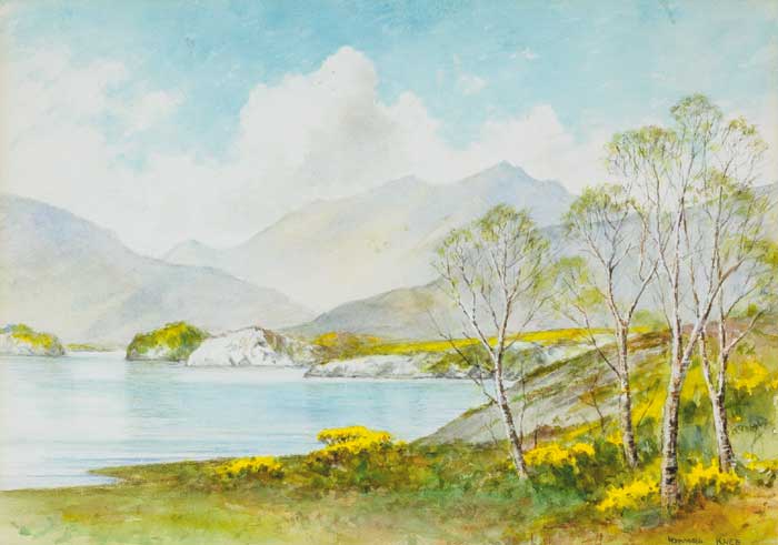 LAKE AND MOUNTAINS, PROBABLY KILLARNEY by Frederick Howard Knee (1889-1971) at Whyte's Auctions