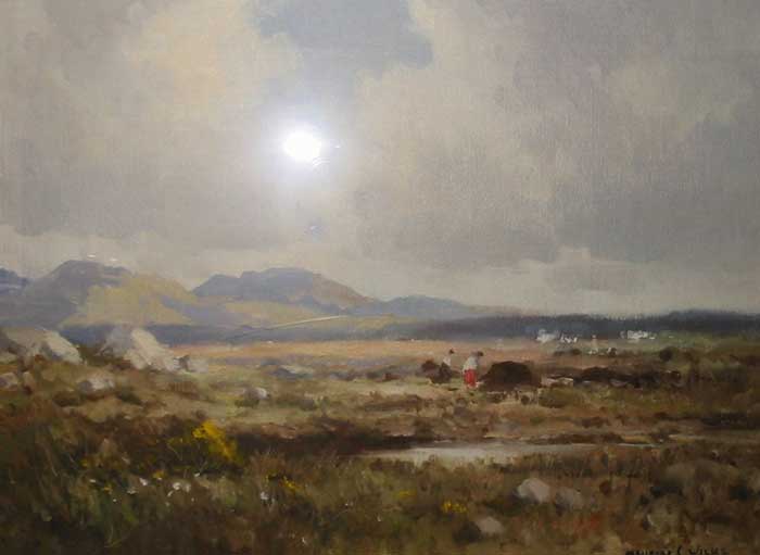 CUTTING TURF, WEST OF IRELAND by Maurice Canning Wilks sold for 3,000 at Whyte's Auctions