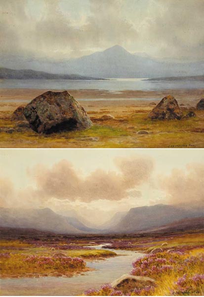 GANIAMORE FROM CARRIGART and THE  GLENVEAGH HILLS, DONEGAL (A PAIR) by Captain George Drummond Fish (1876-c.1938) at Whyte's Auctions