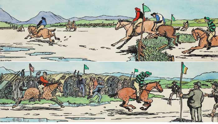 THE STRAND RACES: THE START AND THE FINISH (A PAIR), circa 1935 by Jack Butler Yeats RHA (1871-1957) at Whyte's Auctions