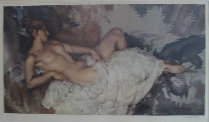 RECLINING NUDE, 1963 by Sir William Russell Flint PRWS RA RE RSW (Scottish, 1880-1969) at Whyte's Auctions
