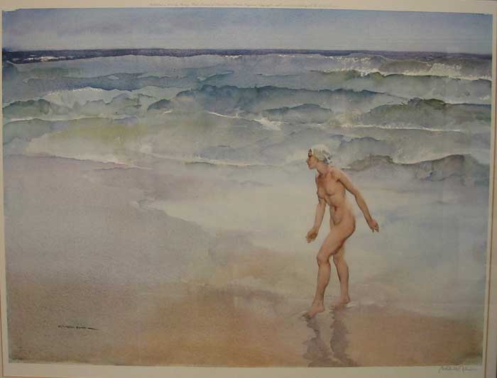 WAVES, 1969 by Sir William Russell Flint PRWS RA RE RSW (Scottish, 1880-1969) at Whyte's Auctions