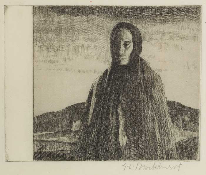 A GALWAY PEASANT, JULY 1920 by Gerald Leslie Brockhurst RA RE (1890-1978) at Whyte's Auctions