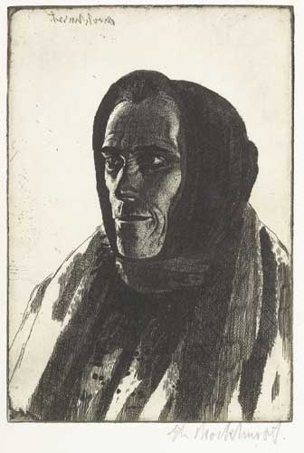 A CONNEMARA PEASANT, FEBRUARY 1921 by Gerald Leslie Brockhurst RA RE (1890-1978) at Whyte's Auctions
