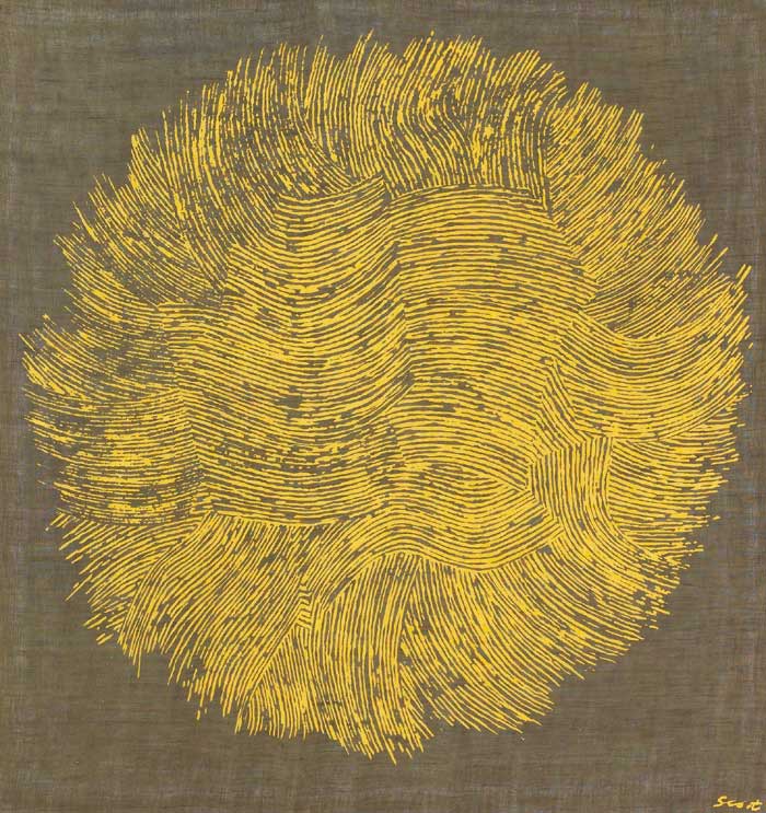YELLOW WHORLS (SILK SCARF), 1974 by Patrick Scott HRHA (1921-2014) HRHA (1921-2014) at Whyte's Auctions