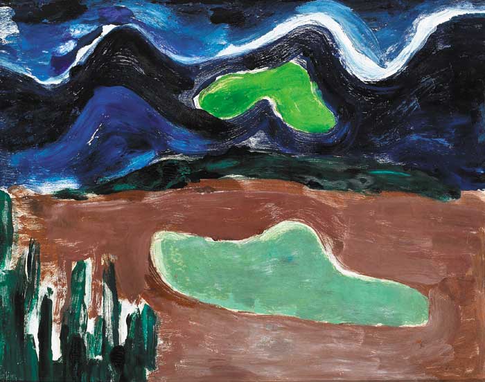 LANDSCAPE WITH LAKE AND HILLS, 1964 by Dairine Vanston (1903-1988) (1903-1988) at Whyte's Auctions