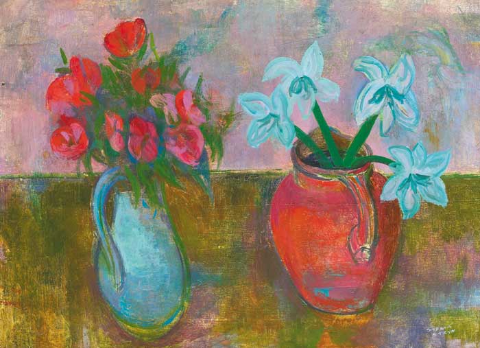 TWO JUGS OF FLOWERS by Stella Steyn (1907-1987) at Whyte's Auctions