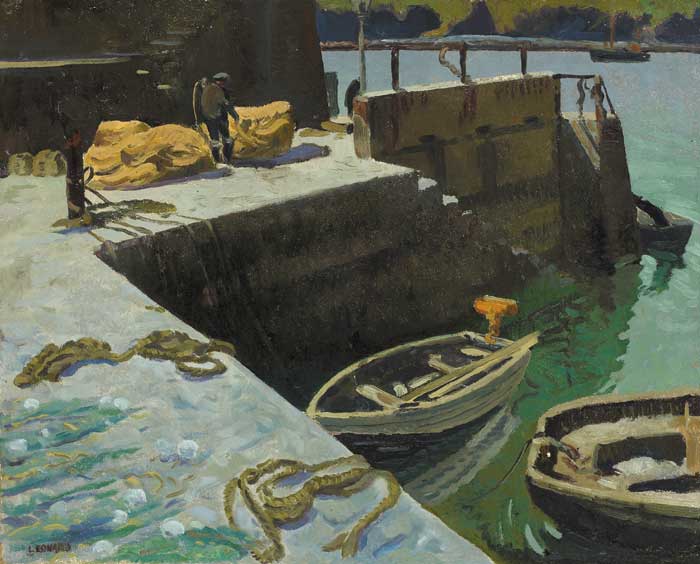LOUGHSHINNY HARBOUR by Patrick Leonard HRHA (1918-2005) at Whyte's Auctions
