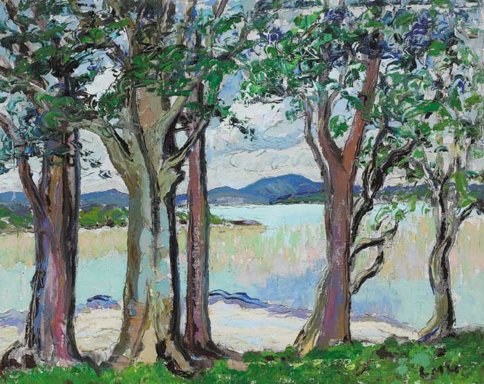 A SANDY BAY WITH TREES IN THE FOREGROUND by Letitia Marion Hamilton RHA (1878-1964) RHA (1878-1964) at Whyte's Auctions