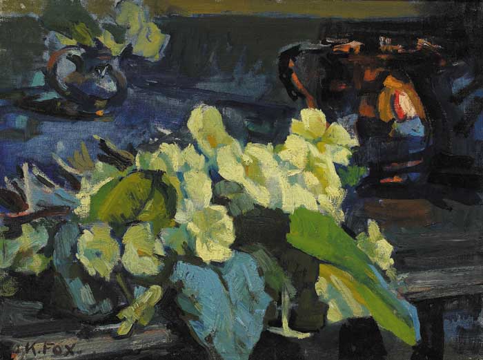 PRIMROSES, 1952 by Kathleen Fox (1880-1963) at Whyte's Auctions