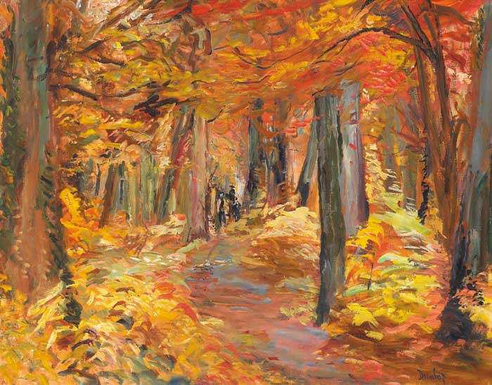 AUTUMN GLOW IN ARUNDEL WOODS by Ronald Ossory Dunlop RA RBA NEAC (1894-1973) at Whyte's Auctions