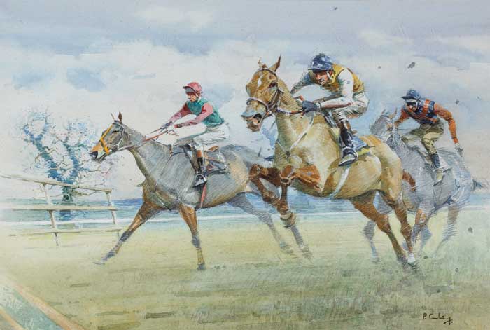 TOWARDS THE FINISH by Peter Curling sold for �3,600 at Whyte's Auctions