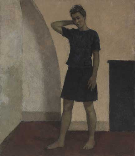 INTERIOR WITH WOMAN STANDING by Colin Watson (b.1966) at Whyte's Auctions