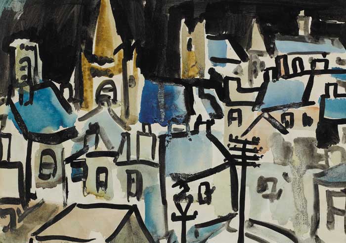 CLONARD ROOFTOPS by Gerard Dillon (1916-1971) at Whyte's Auctions
