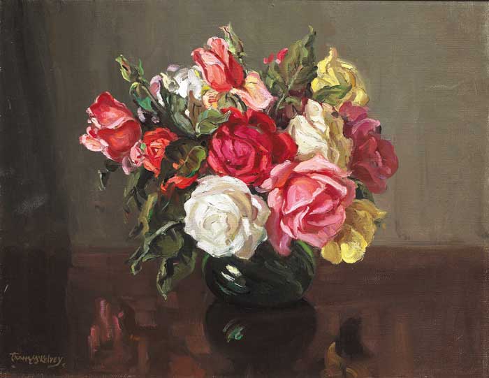 ROSES by Frank McKelvey RHA RUA (1895-1974) at Whyte's Auctions