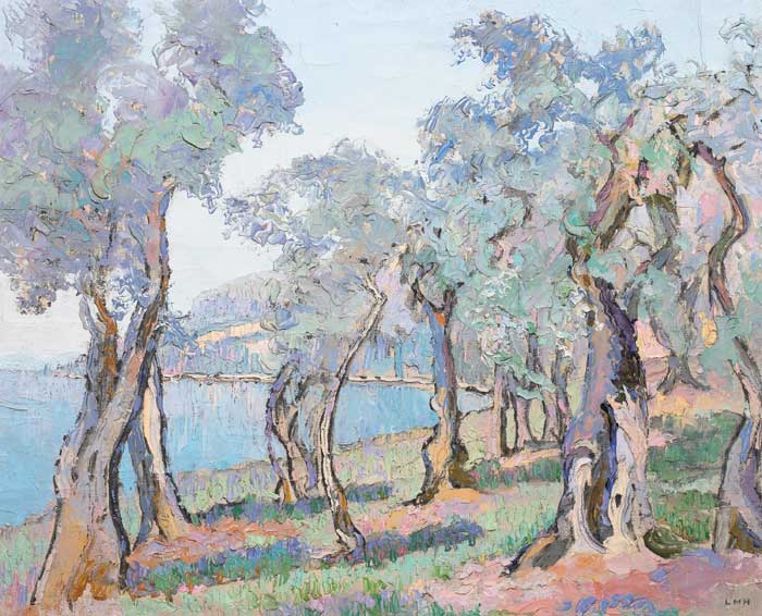 AN OLIVE GROVE BY THE SEA by Letitia Marion Hamilton RHA (1878-1964) at Whyte's Auctions