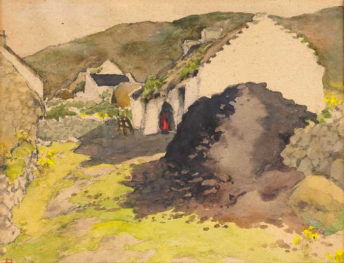 THE TURF STACK, DUGORT, ACHILL ISLAND by Lilian Lucy Davidson ARHA (1893-1954) at Whyte's Auctions