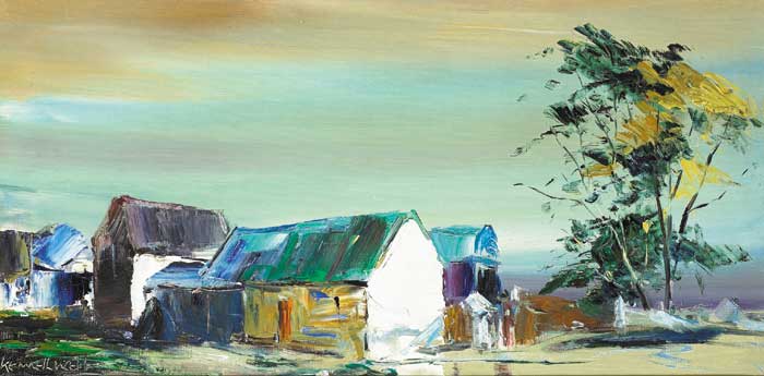 FARM AND TREES NEAR COLERAINE, COUNTY LONDONDERRY by Kenneth Webb RWA FRSA RUA (b.1927) at Whyte's Auctions