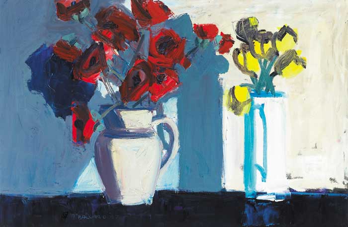 TULIPS AND POPPIES, 2007 by Brian Ballard RUA (b.1943) at Whyte's Auctions