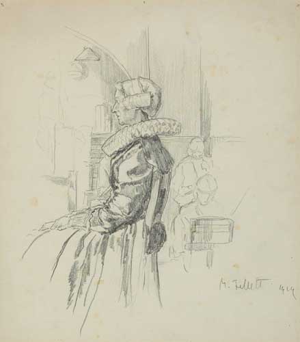 STUDIO STUDY OF A LADY IN COSTUME, 1919 by Mainie Jellett (1897-1944) at Whyte's Auctions