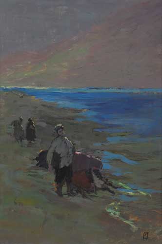 GATHERING KELP ON A SEA SHORE, ACHILL by Eileen Murray (1885-1962) at Whyte's Auctions