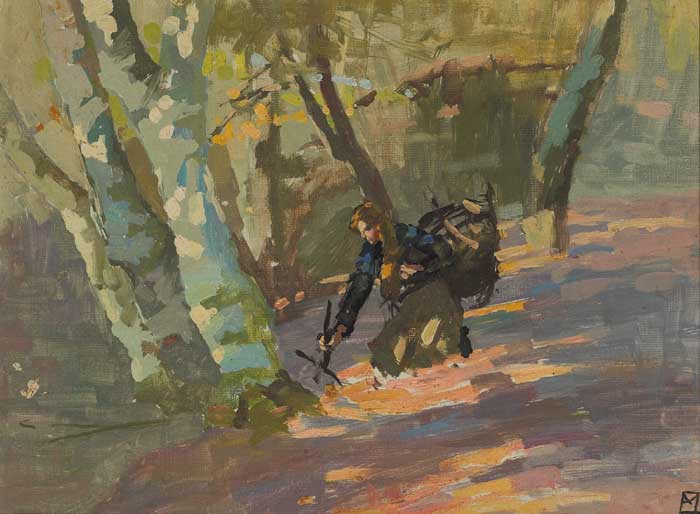 GATHERING STICKS IN A WOOD by Eileen Murray (1885-1962) (1885-1962) at Whyte's Auctions