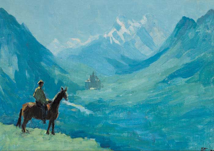 LANDSCAPE WITH MOUNTAINS AND HORSE, 1954 by Eileen Murray (1885-1962) at Whyte's Auctions