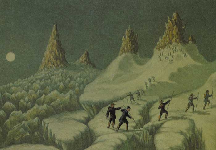 MOUNTAINEERING - FOUR ILLUSTRATIONS FOR ALBERT SMITH'S THE ASCENT OF MONT BLANC by George Baxter sold for �240 at Whyte's Auctions