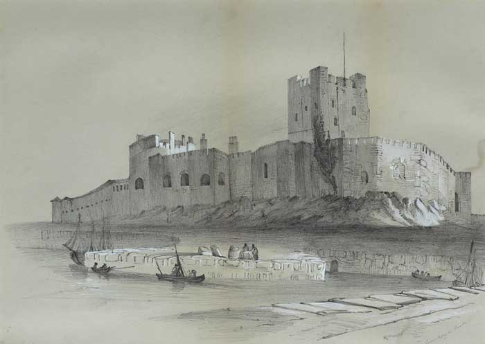 CARRICKFERGUS CASTLE, VIEW TOWARDS CARRICKFERGUS CASTLE and LOUGH SCENE CO. DONEGAL, 1852 (SET OF 3) by Eleanor Coulson (fl.1850s) at Whyte's Auctions