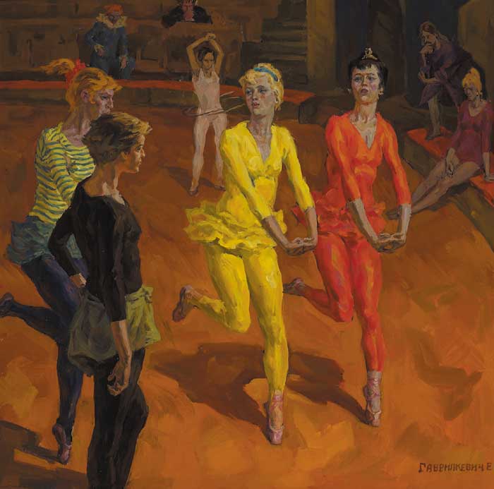 THE CIRCUS DANCE REHEARSAL by Yevgeny Gavrilkevich sold for �950 at Whyte's Auctions