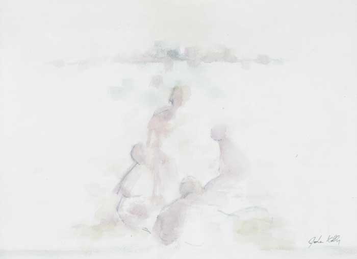 FIGURES IN LANDSCAPE III by John Kelly sold for 270 at Whyte's Auctions