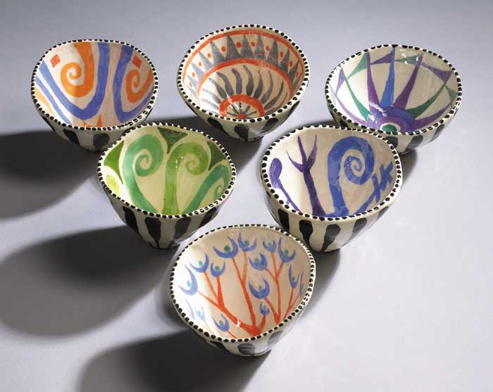 SET OF SIX BOWLS, 2008 by John ffrench sold for �550 at Whyte's Auctions